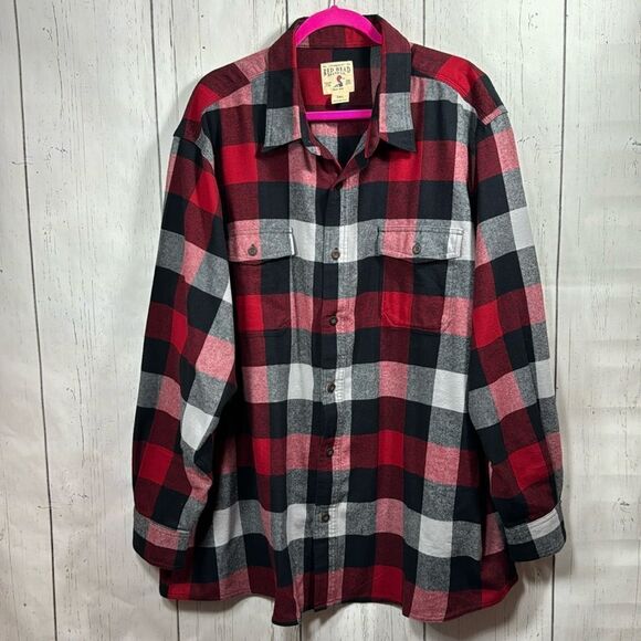 Red Head Brand Co. 3XL Buffalo Plaid Flannel Shirt Rugged Outdoor Cabin Core - Picture 5 of 15